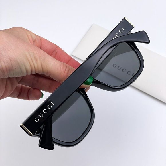 Gucci GG1133S 001 Sunglasses Shiny Black Dark Gray Cat Eye Women main image 8